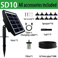 Solar Misting System Plants Watering Irrigation Kit 10/15pcs Brass Nozzle for Garden Supported Automatic Watering Device