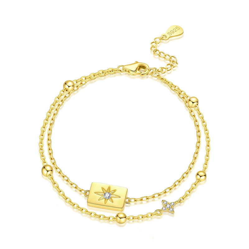 Original 925 Sterling Silver Zirconia Tennis Chain Bracelet for Women Adjustable Gold Color Hot Sale Ideal Birthday Party Gifts