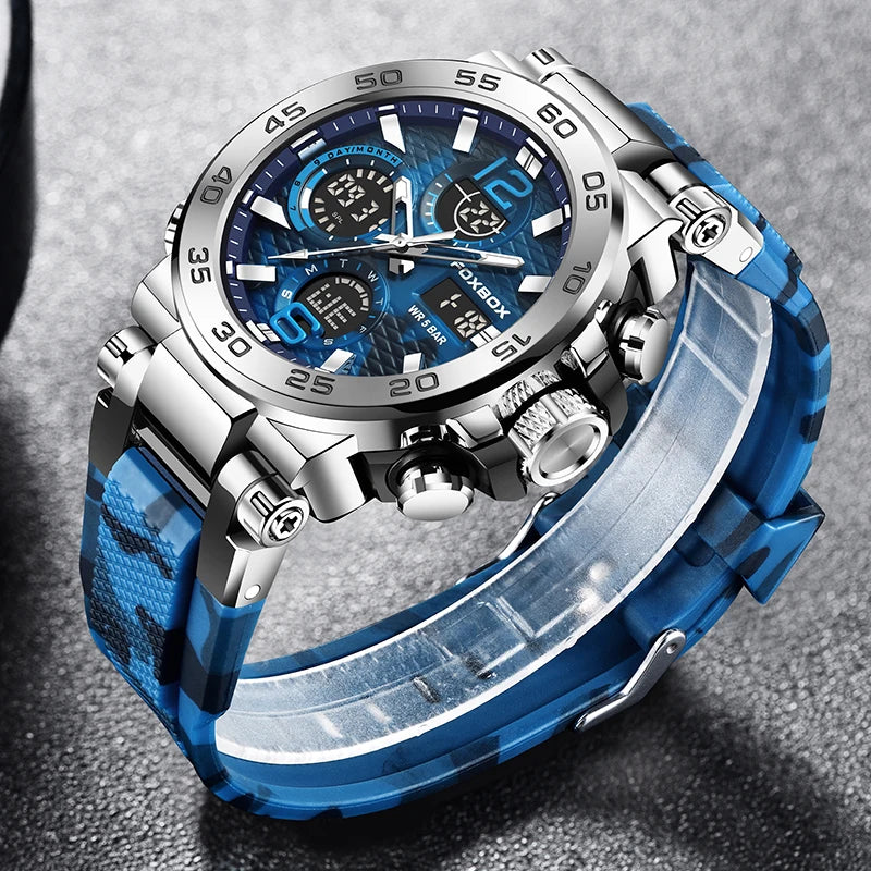 LIGE Electronic Men's Wristwatch Luxury LED Display Luminous Sports Man Watch Waterproof Military Quartz Alarm Date Watches Male