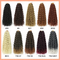 BEWILL GoGo Curl Crochet Hair 14 18 Inches Water Wave Beach Curl Crochet Hair Ombre Synthetic Bohemian Braids Hair Extensions 1B
