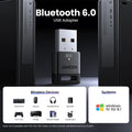 USB Bluetooth Adapter, 6.0 Dongle for PC Windows 11/10/8.1, Receiver & Transmitter for Keyboard/Mouse - Visuel 2 | SAMAG