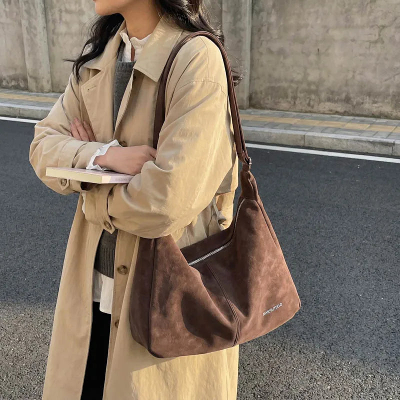 New Hobo Bag Comfortable and Versatile Crossbody Bags Large Capacity Casual Shoulder Bag Vintage College Commuter Lazy Style