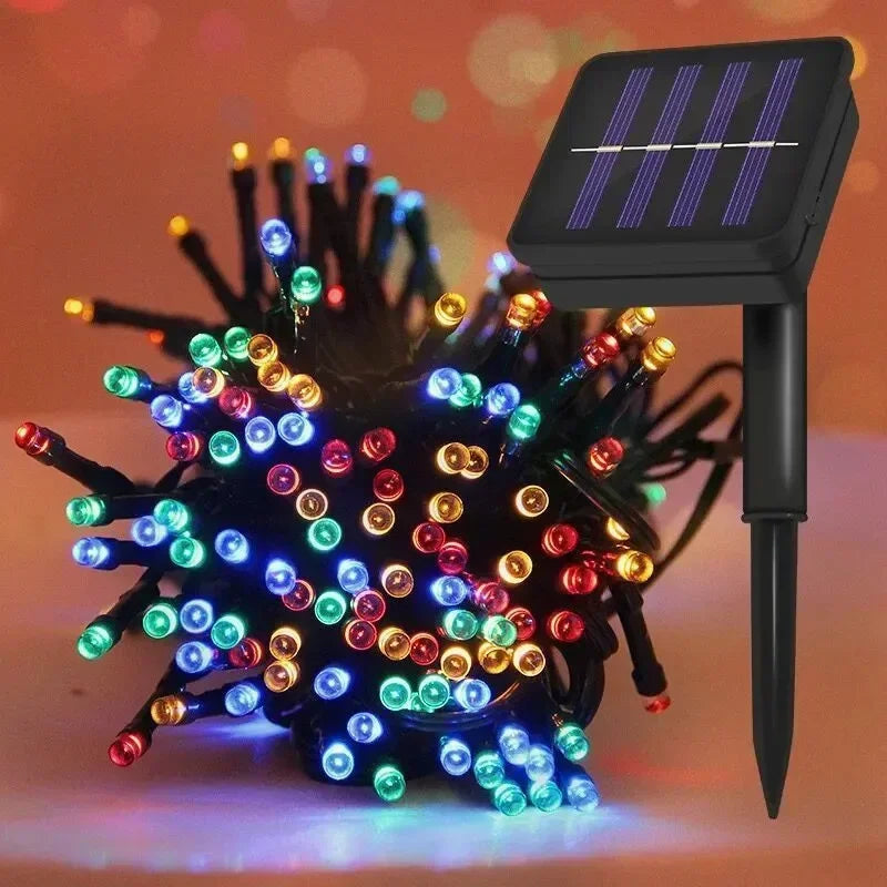LED Solar Lights Outdoor Waterproof Fairy Garland Lights Christmas Party Halloween Decorations Solar Lights Garden Decoration