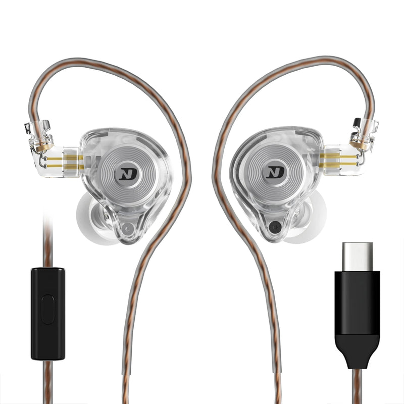ND LEO HiFi Headphones Dynamic Drive Game Earphone Stereo Bass Earbud DJ Music Cancelling Sport Headsets with Detachable Cable