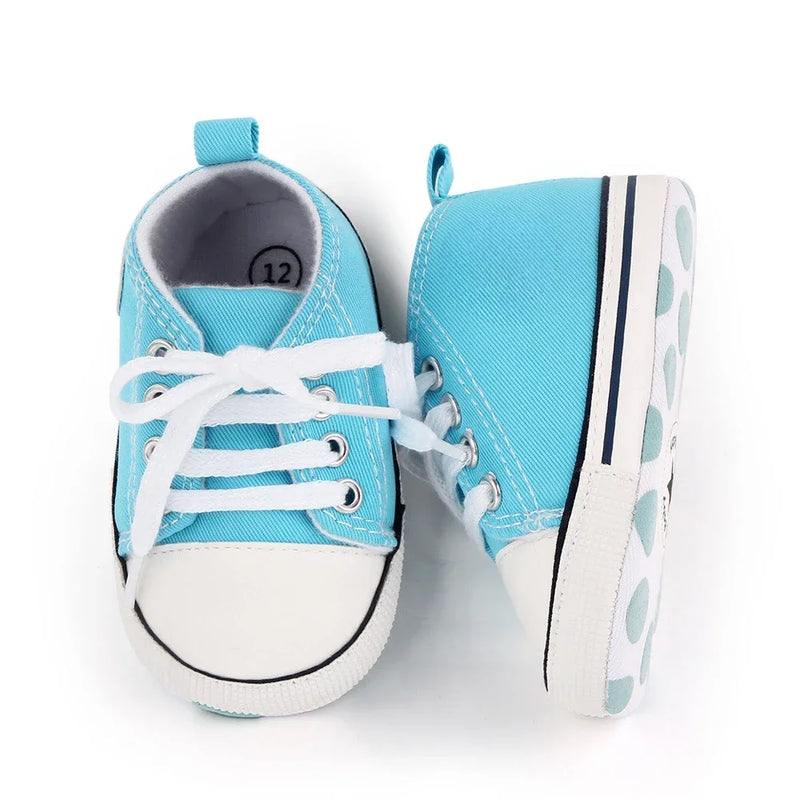 Print Canvas Baby Sports Sneakers For Newborn Baby Boys Girls First Walkers Shoes Infant Toddler Soft Sole Baby Shoes