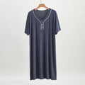 2026 Spring Summer Men's Modal Robes Pajamas Shower Mid-long Knee Length Thin Bathrobe Loose Plus Size Man Homewear Sleep Dress