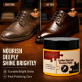 Natural Beeswax Leather Balm Portable Shoe Polish Quick Buffing for Instant Gloss Waterproof Protection Long Lasting Shine