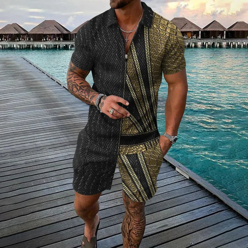 Men's Clothing Tracksuit Sets 3D Print Color Squares | SAMAG