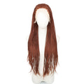 Reddish Brown Colored Box Braided Wigs Braids For Black Women 26Inch Long Crochet Braids Synthetic Hair 13x3 Lace Front Wigs