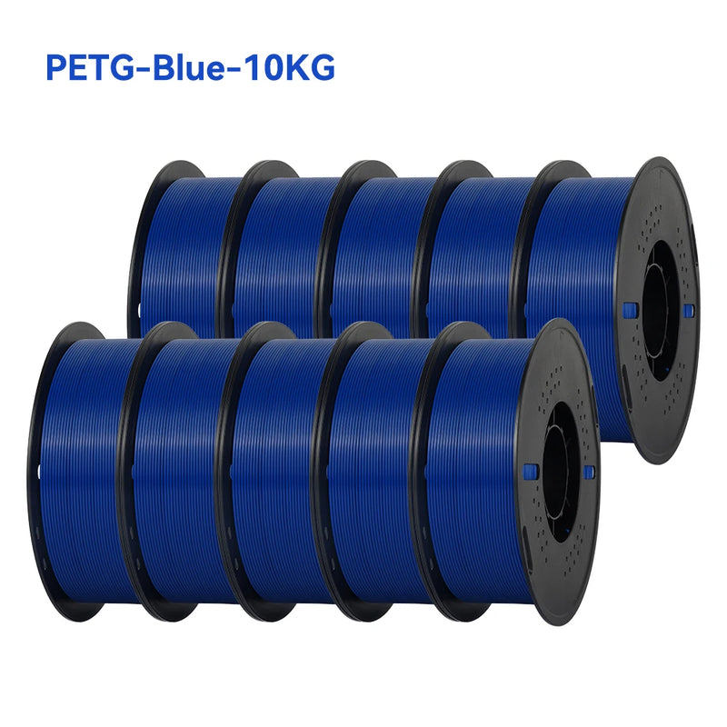 KINGROON 22LBS PETG or PLA filament 3D Printer Filament 10 Rolls 1KG 1.75MM Eco-Friendly Good Toughness Mix Color Free Shipping