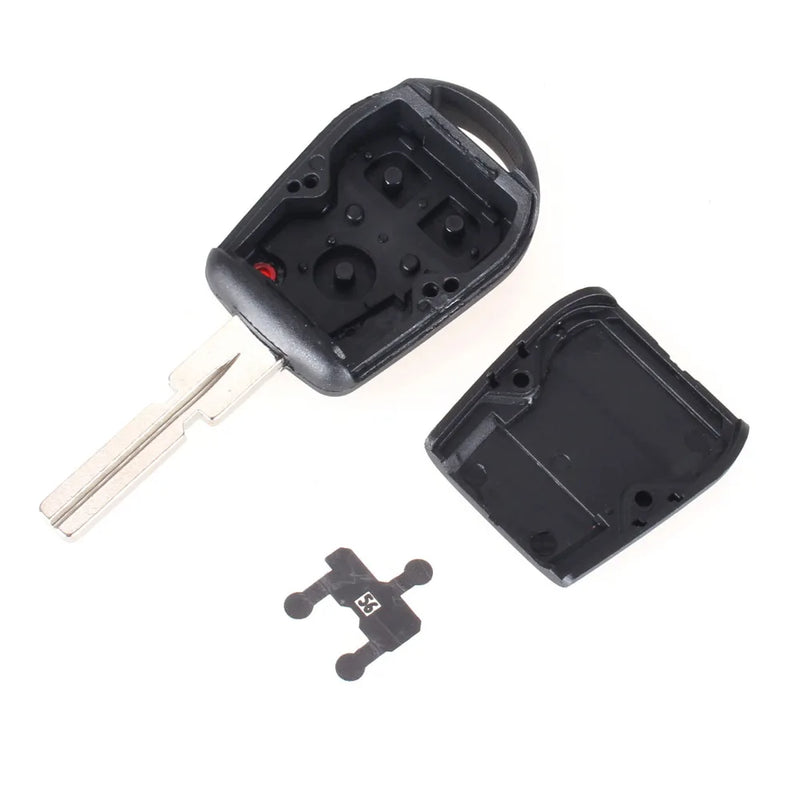 KEYYOU 3 Button Remote Key Shell Fit For BMW E31 E32 E34 E36 E38 E39 E46 Z3 Z4 Case Fob 3 BTN Uncut Key Fob Case