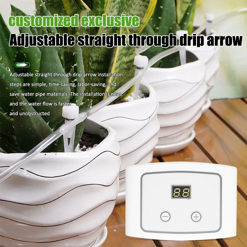 Garden Soil Moisture Sensor Automatic Watering System Adjustable Drip Irrigation Kit Watering Device for Indoor Potted Plants