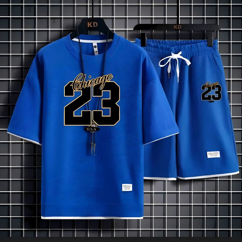 The summer new men's set features street fashion casual comfort softness breathability and 3D digital - View 7 | SAMAG