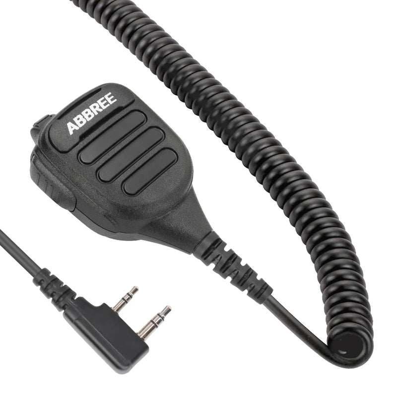 ABBREE AR-850 Waterproof Speaker Mic Adjustable Volume Shoulder Microphone For Baofeng UV-5R BF-888S AR-152 Ham Walkie Talkie