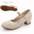 Women Dance Shoes Soft Sole Mid Heel Square Dance Shoes for Adults All Seasons