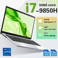 2026 New Intel Core i7-9850H/Atom A3950 Portable Laptop Windows 11 Pro 12GB RAM 1TB 2TB M.2 SSD 14.1 inch Office Study Computer
