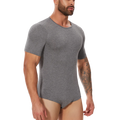 Men's Full Body Shaper Short Sleeve Top Tummy Control Briefs Bodysuit Butt Lifter Male Base Layer Pajamas Shaping Underwear New