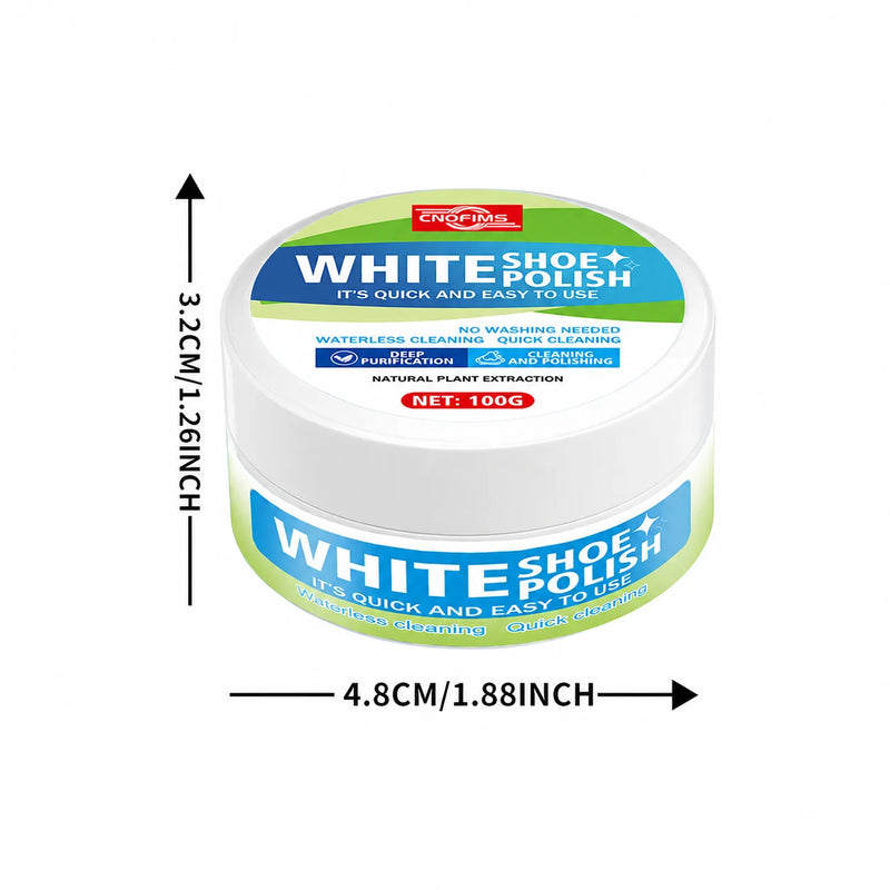 White Shoe Cleaning Cream, Quick Dry Sneaker Care Polish for White Shoes, Sports Shoes and Mesh Uppers