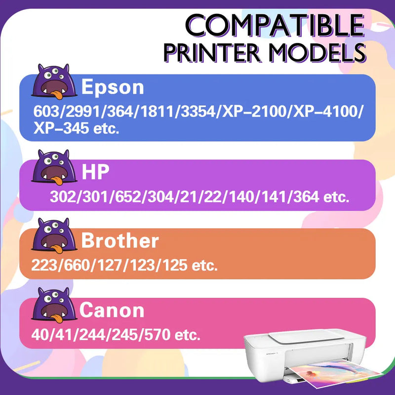 Universal Printer Refill Ink kit For Epson Canon HP Brother Lexmark DELL Inkjet deskjet CISS Cartridge Ecotank cartridge 305