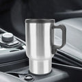 Vehicle Heating Cup Stainless Steel Electric Heating Car Kettle Water Coffee Milk Thermal Mug 12V 450ml Camping Travel Kettle