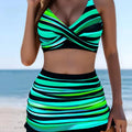 Striped Strappy Bikinis Triangle Swimwear Female | SAMAG
