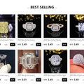 ARRIVAL silver color designer Rings  Two Gifts 88 CZ Wedding Engagement  For Women Brand Wholesale Sepcial Unique R103