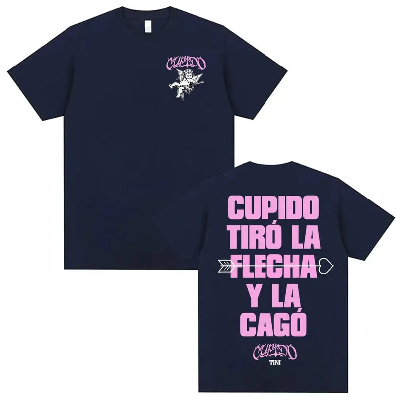 Tini Stoessel Cupido Tiro La Flecha Y La Cago T Shirt High-end Luxury Y2k Short Sleeves Classic Oversized Hot Product Unisex Tee