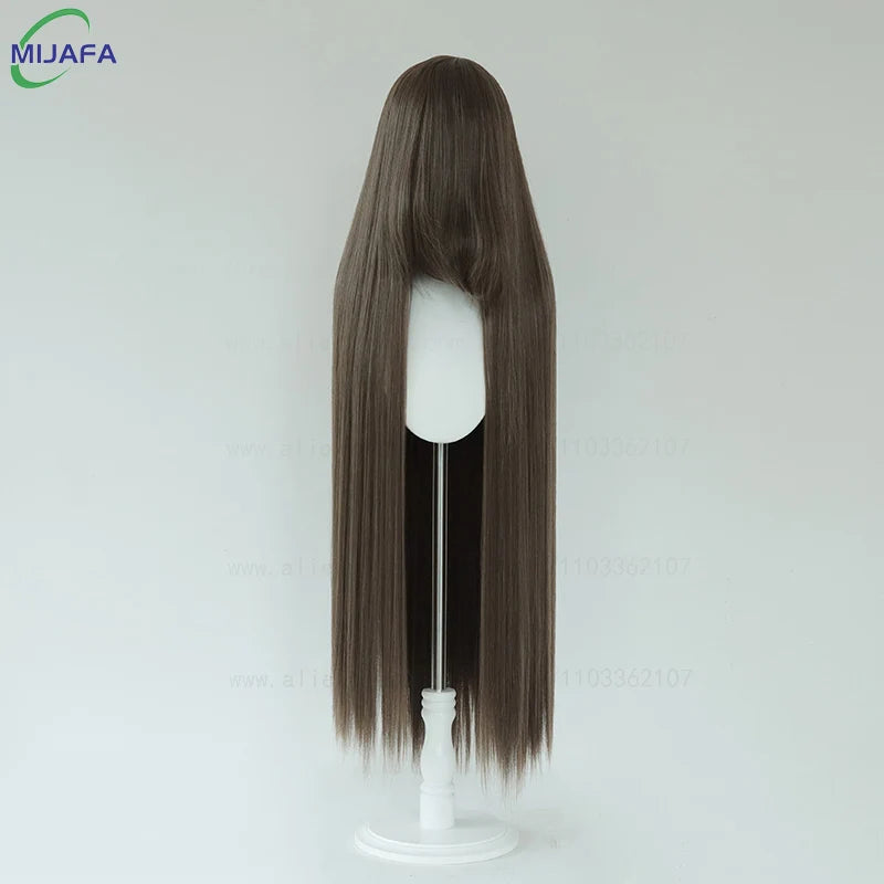 Very High Quality 600g 68 Colors 40 Inch 100cm Long Straight Cosplay Wig With Bangs Heat Resistant Hair Anime Wigs + Wig Cap