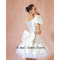 Cinderella Prom Dresses Square Neck Layering Evening Dress Princess Short Puff Sleeves Wedding Party Dress Customized