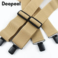 Deepeel Fashion 5cm Wide Adults Men's Suspenders Adjust Elastic Strap X - type 4 Clips Male Braces Harness - Visuel 5 | SAMAG