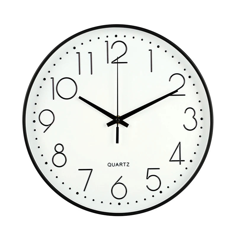 12 Inches Wall Clock Modern Design Nordic Wood Living Room Silent Clock Mechanism Bedroom Kitchen Office Brief Clocks Mechanism