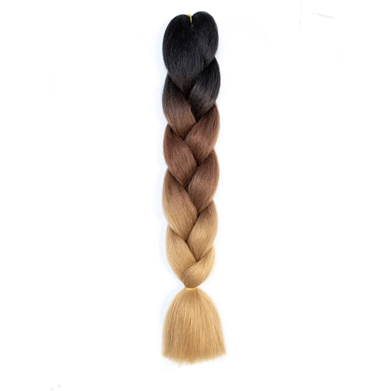 24 Inches DIY Jumbo Braiding Hair Synthetic Hair Extensions Afro Ombre Crochet Braid Hair Wholesale For Women