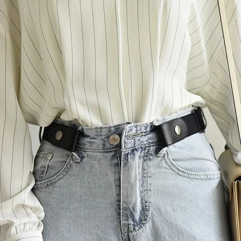 Jeans Elastic Waistband For Women/Men No Bulge No Buckle Stretch Elastic Waist Belt Versatile and Minimalist Elastic Waistband
