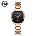 Local Shipping Women Watch With Stainless Steel Mesh Strap 34mm Rose Gold Dial Oval Clock Creative Timing - Visuel 9 | SAMAG