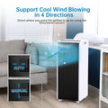 8000 BTU Air Conditioner Portable for Room up to 350 Sq. Ft, with Remote Control, Powerful Cooling, White