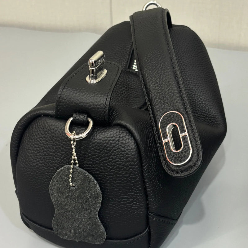 HALF.STAR Women Boston Bag, Luxury Designer Handbag Made of Top Grain TOGO Leather, Versatile Shoulder & Crossbody Bag
