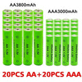 New AA + AAA Rechargeable AA 1.5V 3800mAh / 1.5V AAA 3000mah Alkaline Battery Flashlight Toys Watch Replace Ni-Mh Battery
