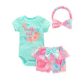 0 to12M 3-Pack Bodysuits Sets For Girls Newborn Short Sleeve Rompers Cotton Clothes Infants Summer One Piece Costume Bebe Outfit