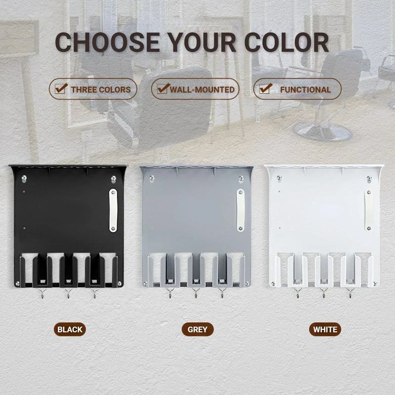 New Type Professional Wall Mount Barber Electric Clipper Holder Salon Beauty Organizer Hairdressing Styling Tools Storage Rack