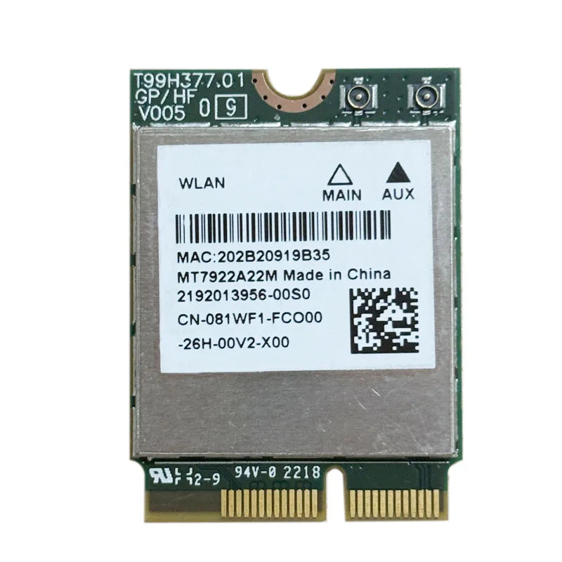 Wi - Fi 6 MT7922 Wireless LAN Card 2400Mbps Wifi 2.4/5/6G Dropship - Visuel 4 | SAMAG