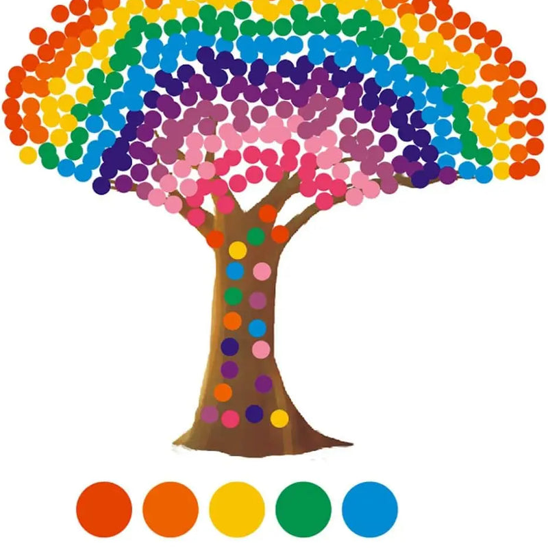 800 Pieces of 1/2 Inch Round Color Coded Label Dot Stickers, 10 Colors for Home Office Classroom