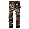 Fashionable New Men's Motorcycle Jeans Pleated Holes | SAMAG