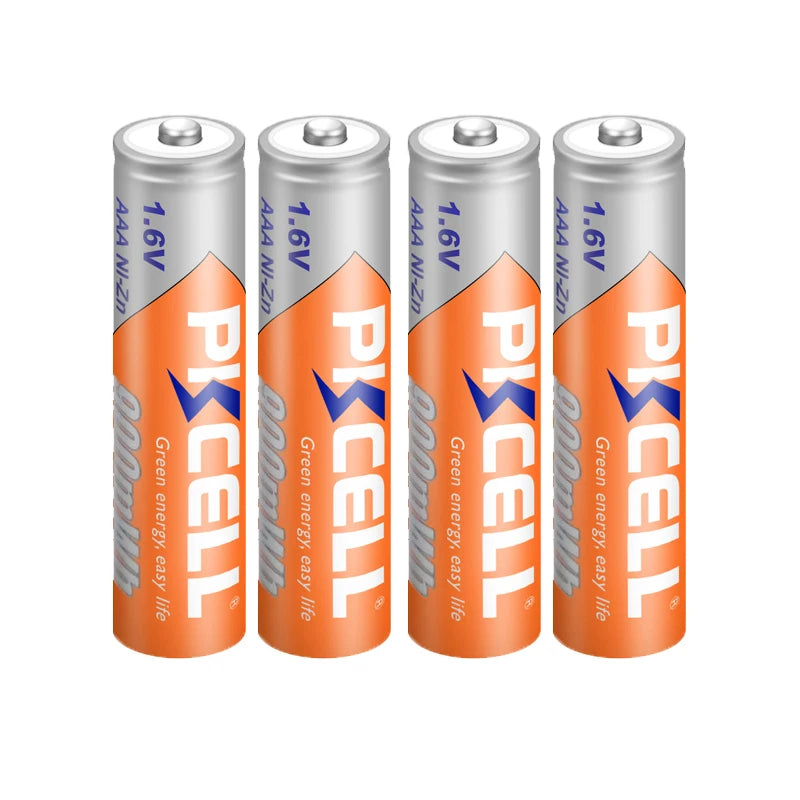 12Pcs PKCELL AAA 1.6V 900mWh Ni-Zn AAA Rechargeable Battery Batteries 3A NiZn AAA Batteries for Microphone Wireless Keyboard