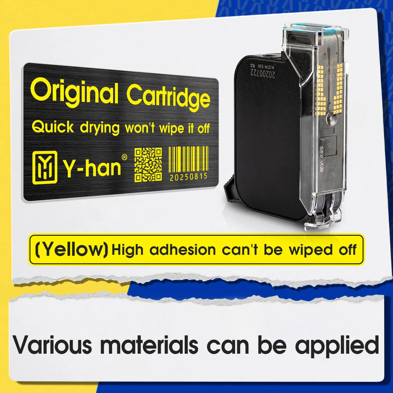 Yhan 2588 compatible quick-dry ink cartridge 12.7mm print height universal for unencrypted handheld printer