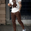 Summer new men's teddy bear print breathable and comfortable round neck T - shirt pants set outdoor casual - View 7 | SAMAG
