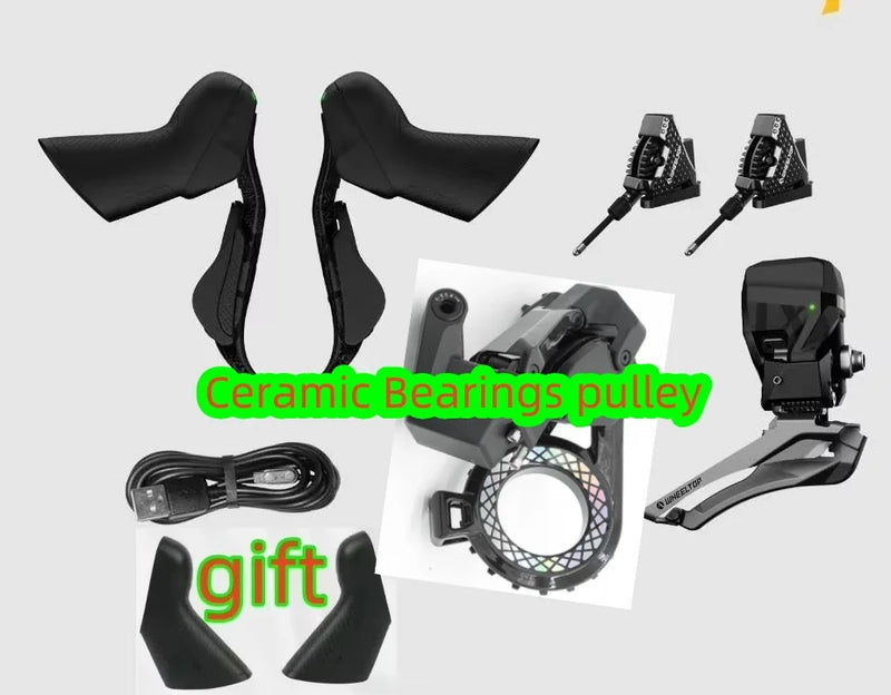 WHEELTOP EDS TX Electronic Wireless Groupset, Carbon Ceramic Bearings pulley cage MAX 36T cassette