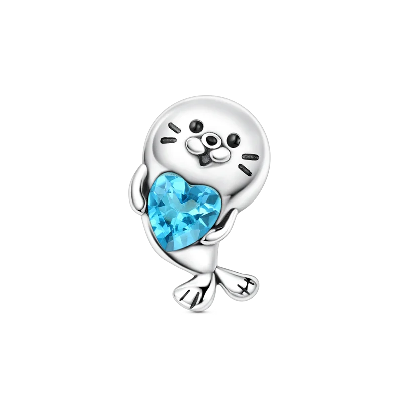 925 Sterling Silver Ocean Theme Charm Beads For Women Blue Wave Dolphin Seashell Compatible Summer Beach Vacation Jewelry