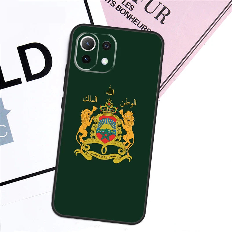 Morocco Flag Passport Case For Xiaomi 13T Pro 14 11T 12T 12 13 Lite POCO F5 X3 X4 X5 X6 Pro F3 M5s M6 Pro Cover