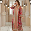 Eid Ramadan Abaya Women Paisley Print Rhinestone Kaftan | SAMAG