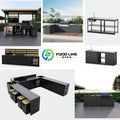 Professional Waterproof Aluminum Outdoor Kitchen Cabinets BBQ Pod Flame Tamer Safety Storage Durable for Cuisine Use Customize
